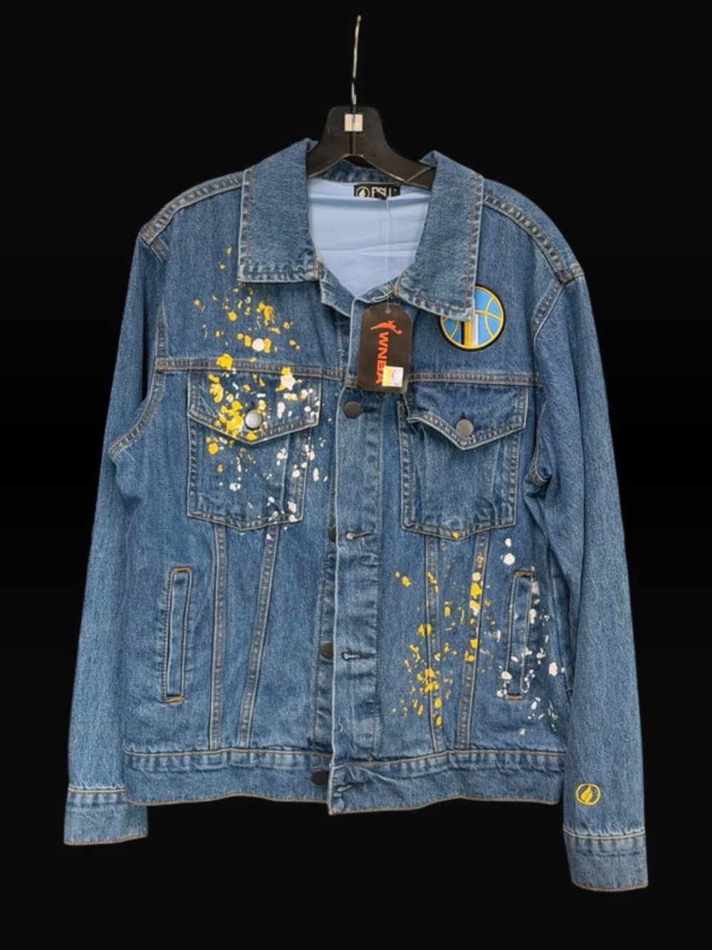 FISLL Angel Reese #5 Chicago Sky WNBA Denim Jacket Women’s Small NWT